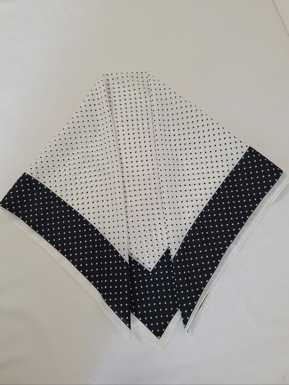 Made Italy Polka Dot Black and White Scarf - Classic Contrast Wrap